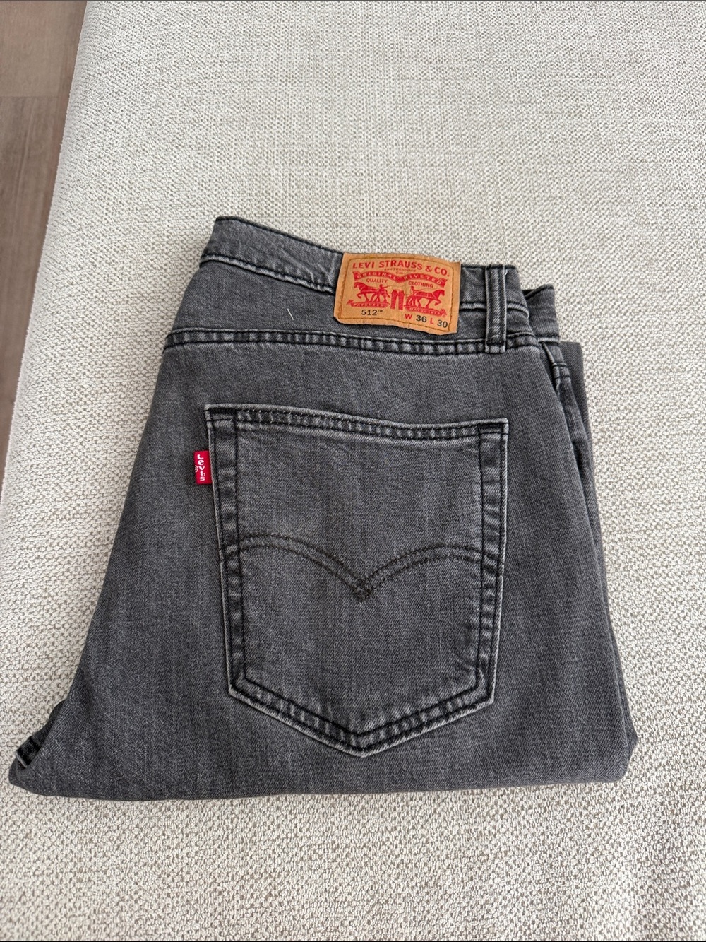 Levi's Men's Straight Jeans - Charcoal Gray